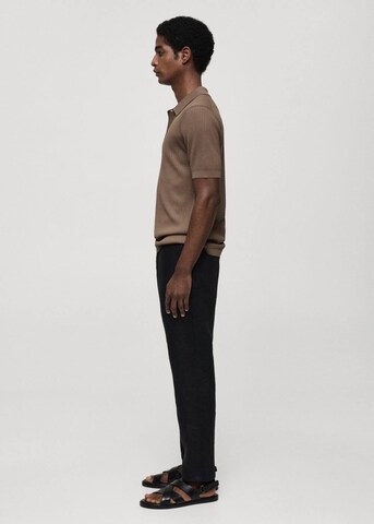 MANGO MAN Slim fit Chino Pants 'Oyster' in Black