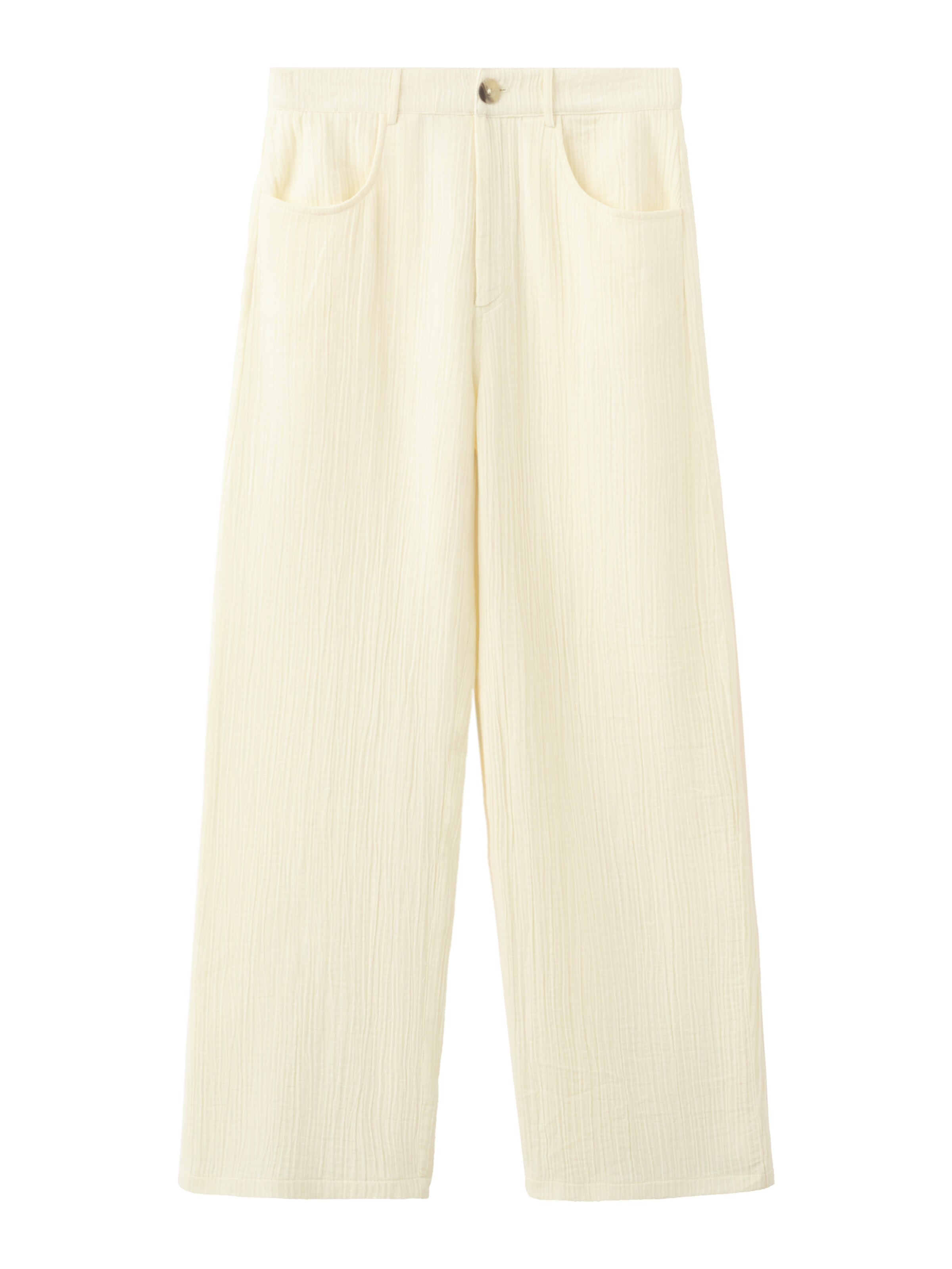 MANGO Loosefit Broek 'BORA' in Geel: voorkant