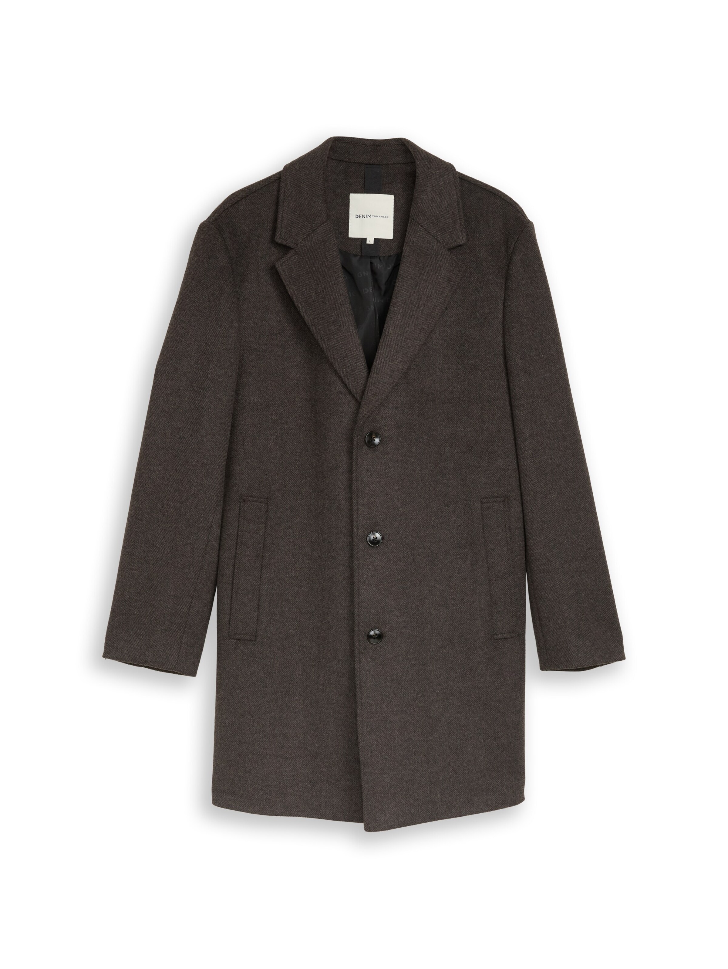 TOM TAILOR DENIM Overgangsfrakke i brun: forside