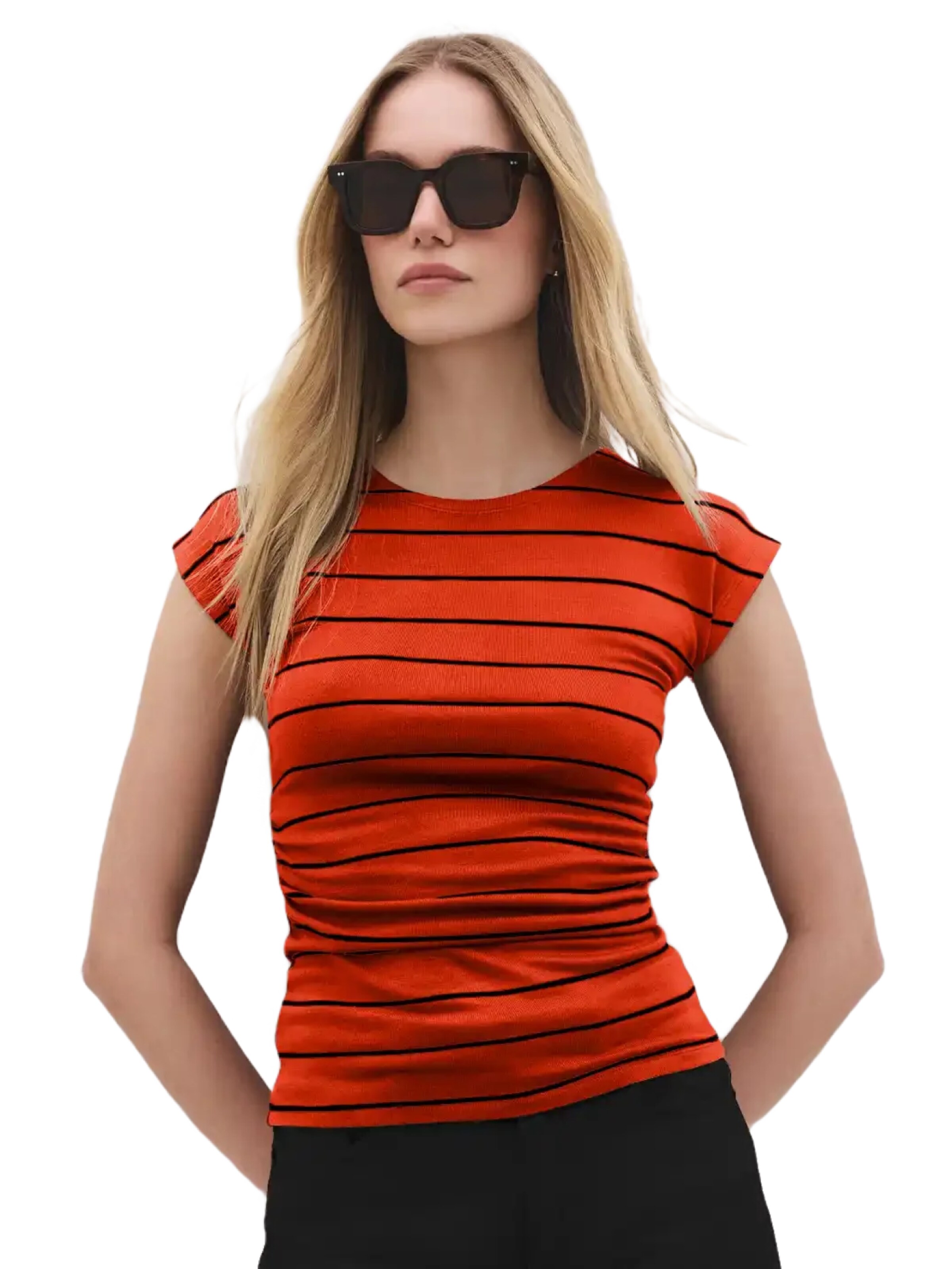 T-shirt No Matter What en orange : devant