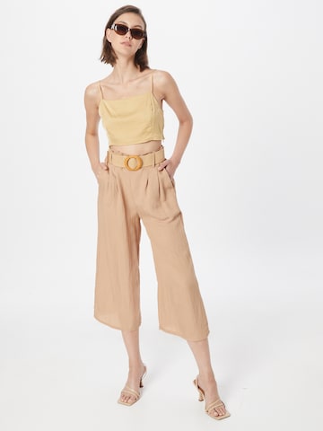 Wide Leg Pantalon à pince 'Mia' ZABAIONE en beige