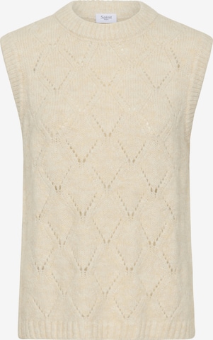 SAINT TROPEZ Weste 'Pavaani' in Beige: Vorderseite
