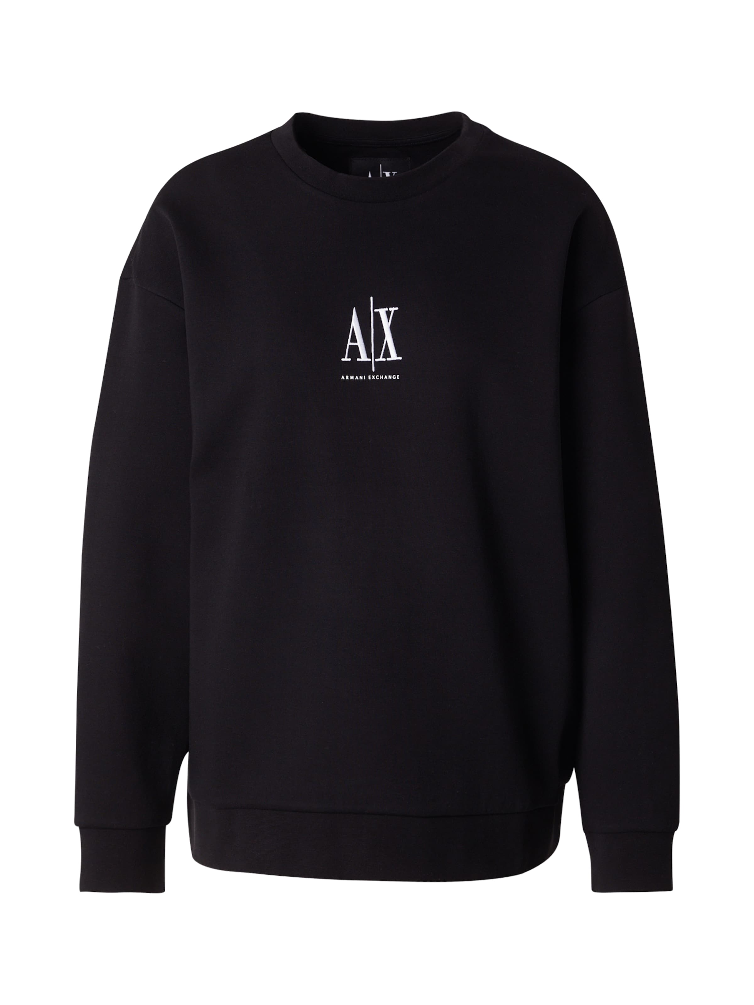 ARMANI EXCHANGE Sweater majica u crna / bijela, Pregled proizvoda