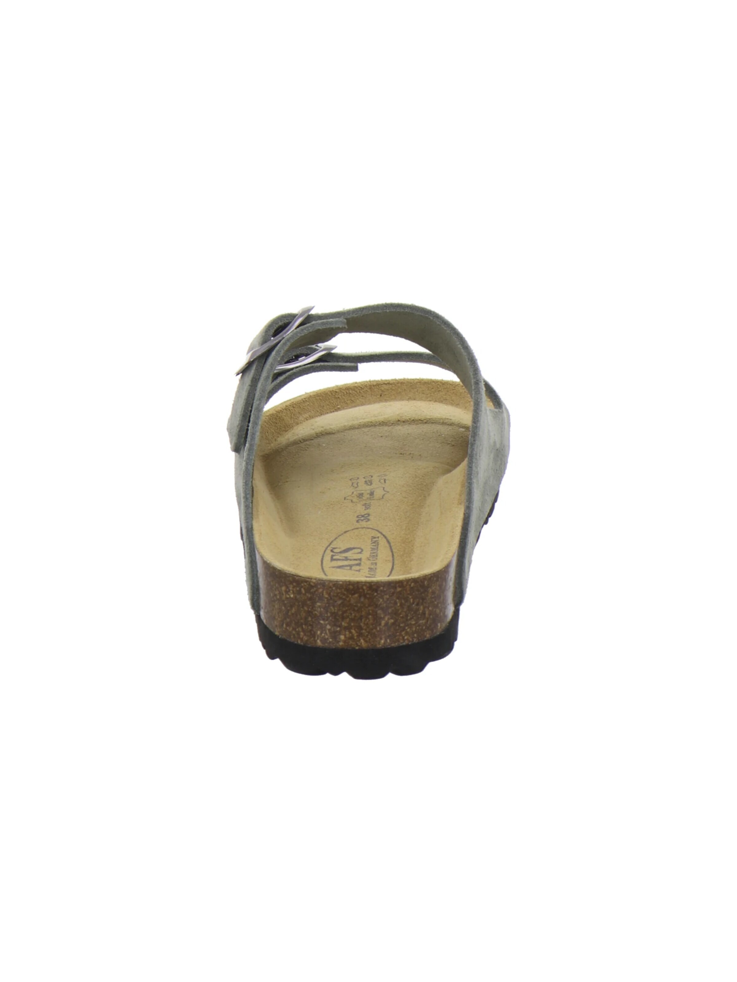 AFS-Schuhe - Zapatos abiertos 'Pantoletten Damen Zweischnaller olive' en verde