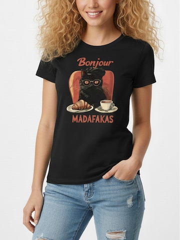 MAKAYA Shirt 'Namaste' in Black