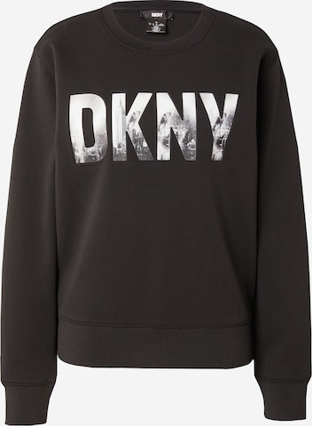 DKNY Sweatshirt 'SKYLINE' in Zwart: voorkant