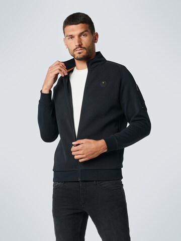 No Excess Zip-Up Hoodie in Black: front