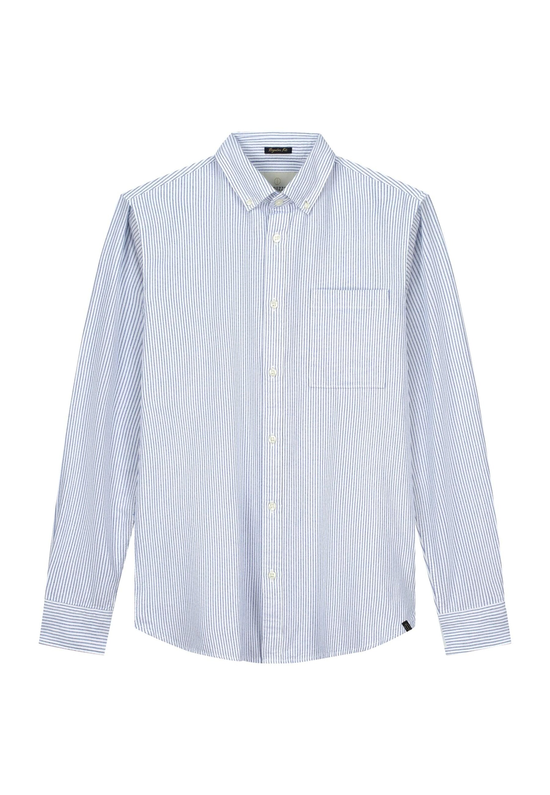 Dstrezzed Comfort fit Button Up Shirt 'Oliver' in Blue: front