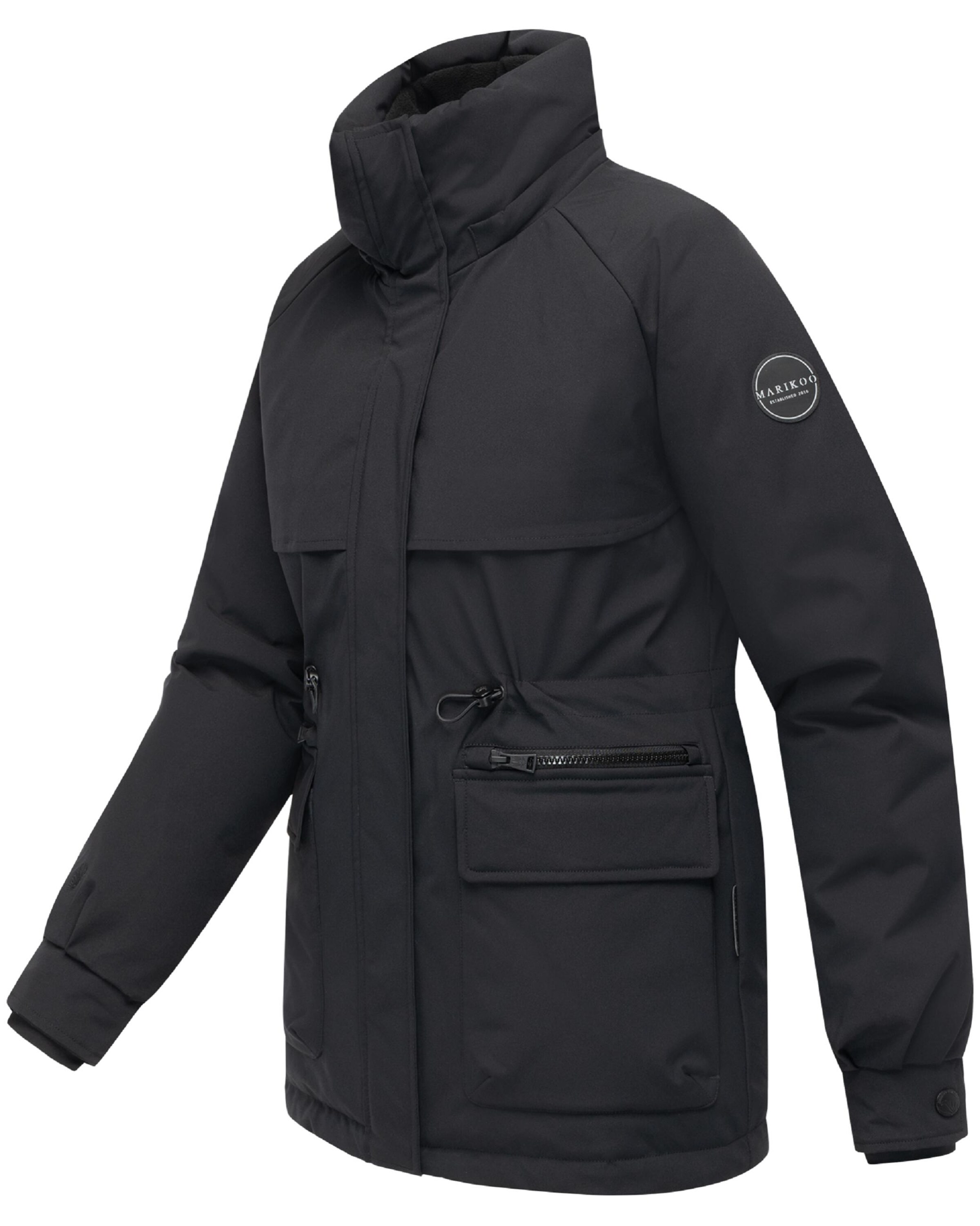 MARIKOO Pitkä talvitakki 'Shigaraa XVI' värissä musta