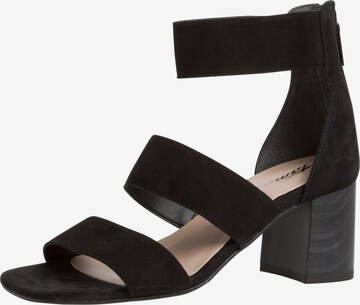 TAMARIS - Sandalias en negro: frente