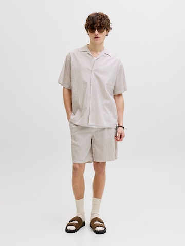 JACK & JONES Comfort Fit Skjorte 'Hawaii' i brun