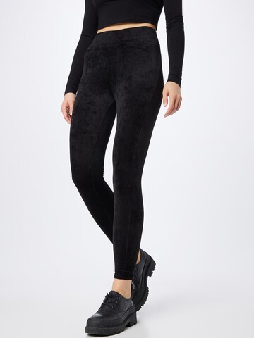 Urban Classics Skinny Leggings in Black: front