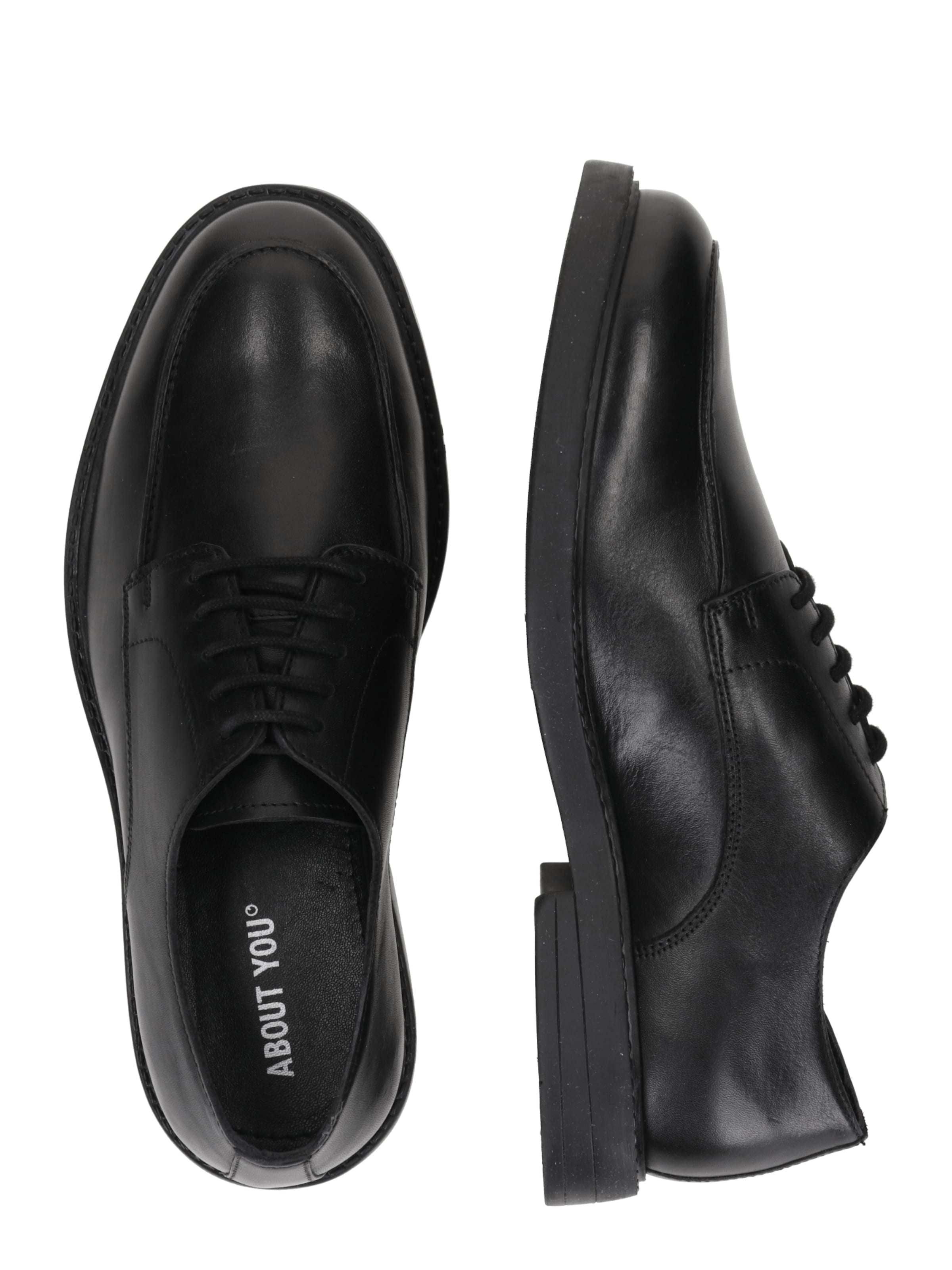 ABOUT YOU - Sapato com atacadores 'Gian' em preto