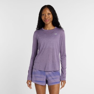 new balance - Camisa funcionais 'Athletics' em roxo: frente