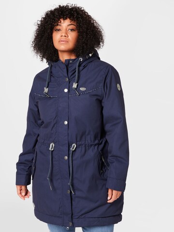 Ragwear Plus - Parca de invierno 'Canny' en azul: frente