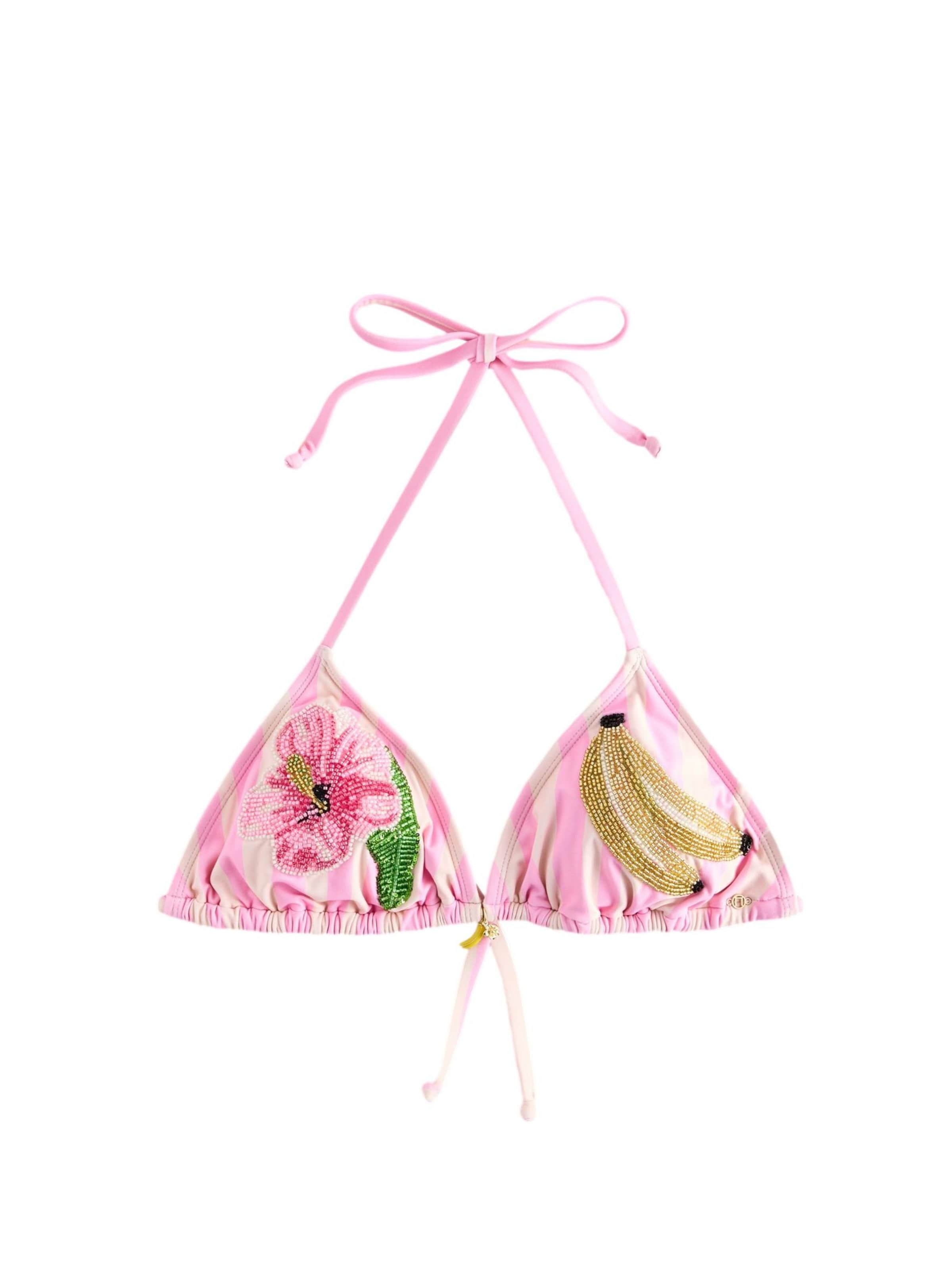 Next Сутиен с триъгълни чашки Горнище на бански в розово: отпред