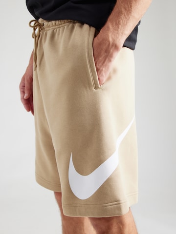 Nike SportswearLoosefit Hlače 'CLUB' - bež boja