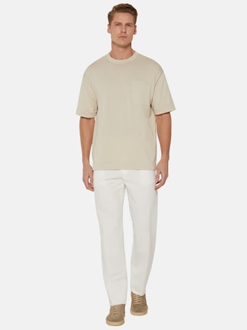 Regular Pantalon à plis Boggi Milano en blanc