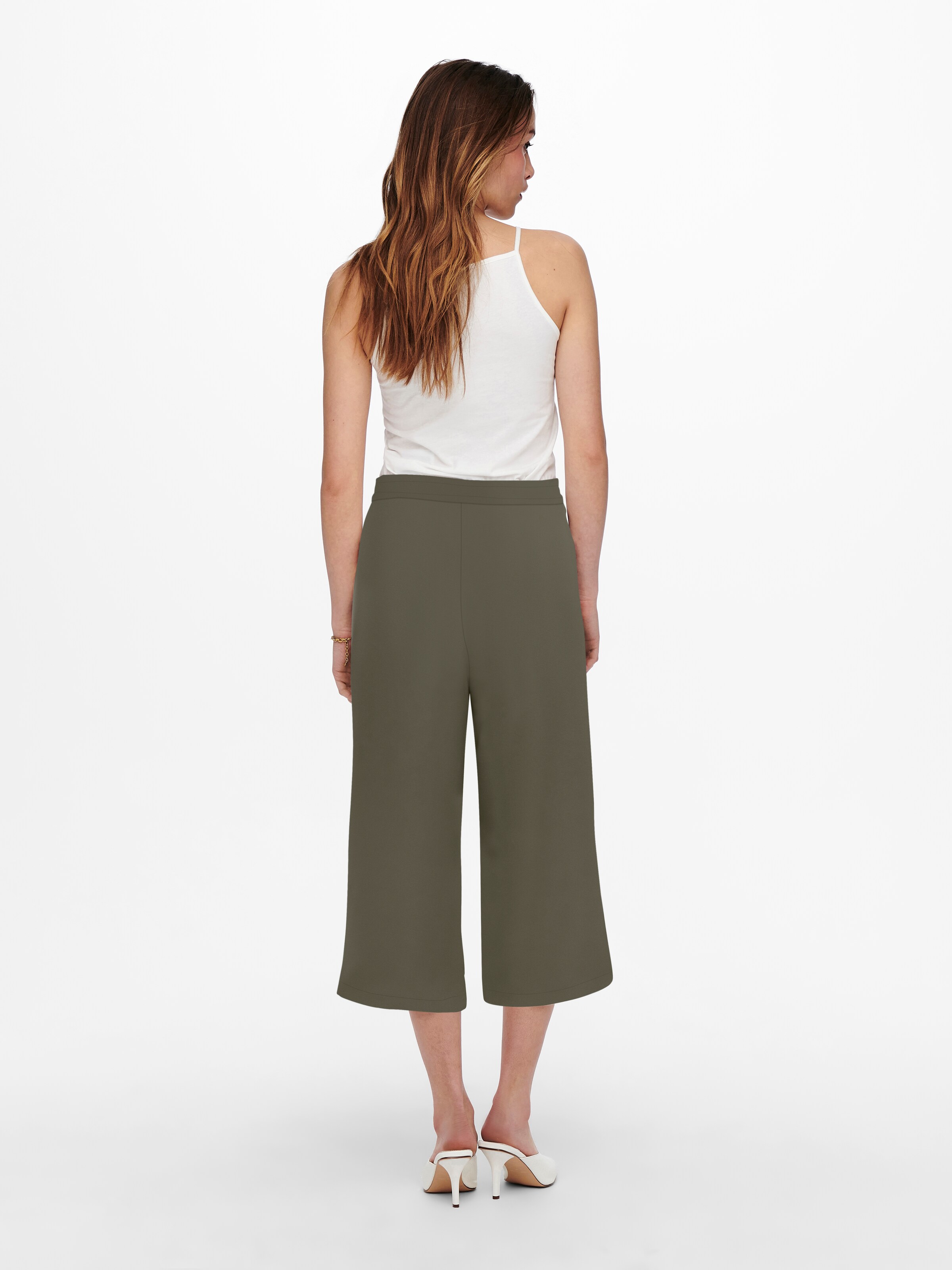 ONLY Wide Leg Hose in Grün