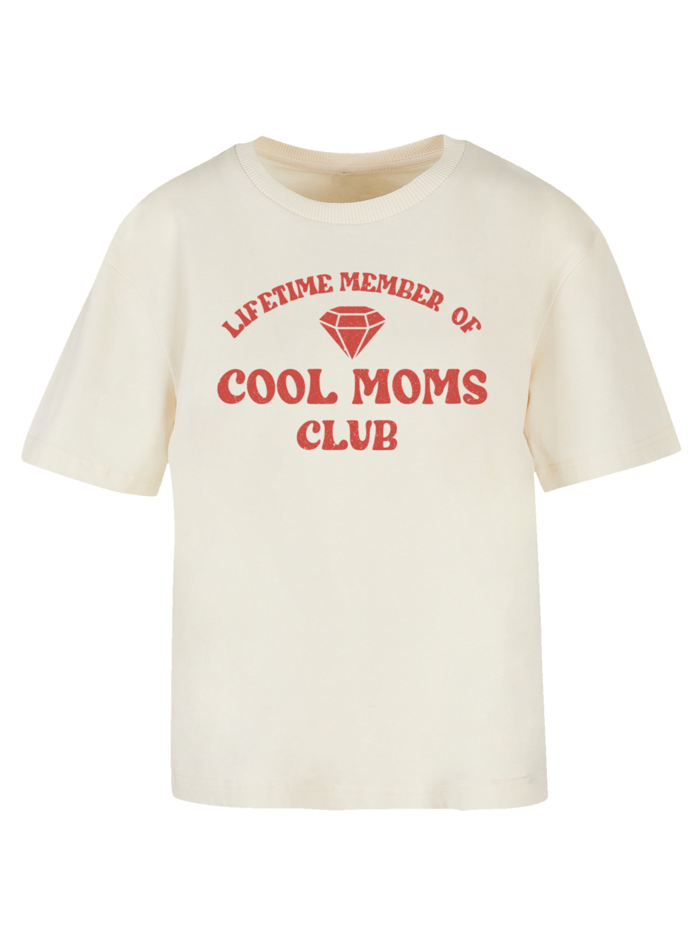 F4NT4STIC Shirt 'Mothers Day Cool Moms Club Membership Trendy Motherhood' in Beige: voorkant