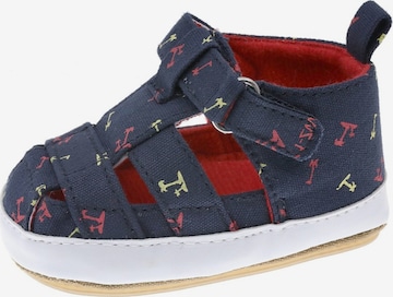 Beppi First-Step Shoes 'Babuche' in Blue: front