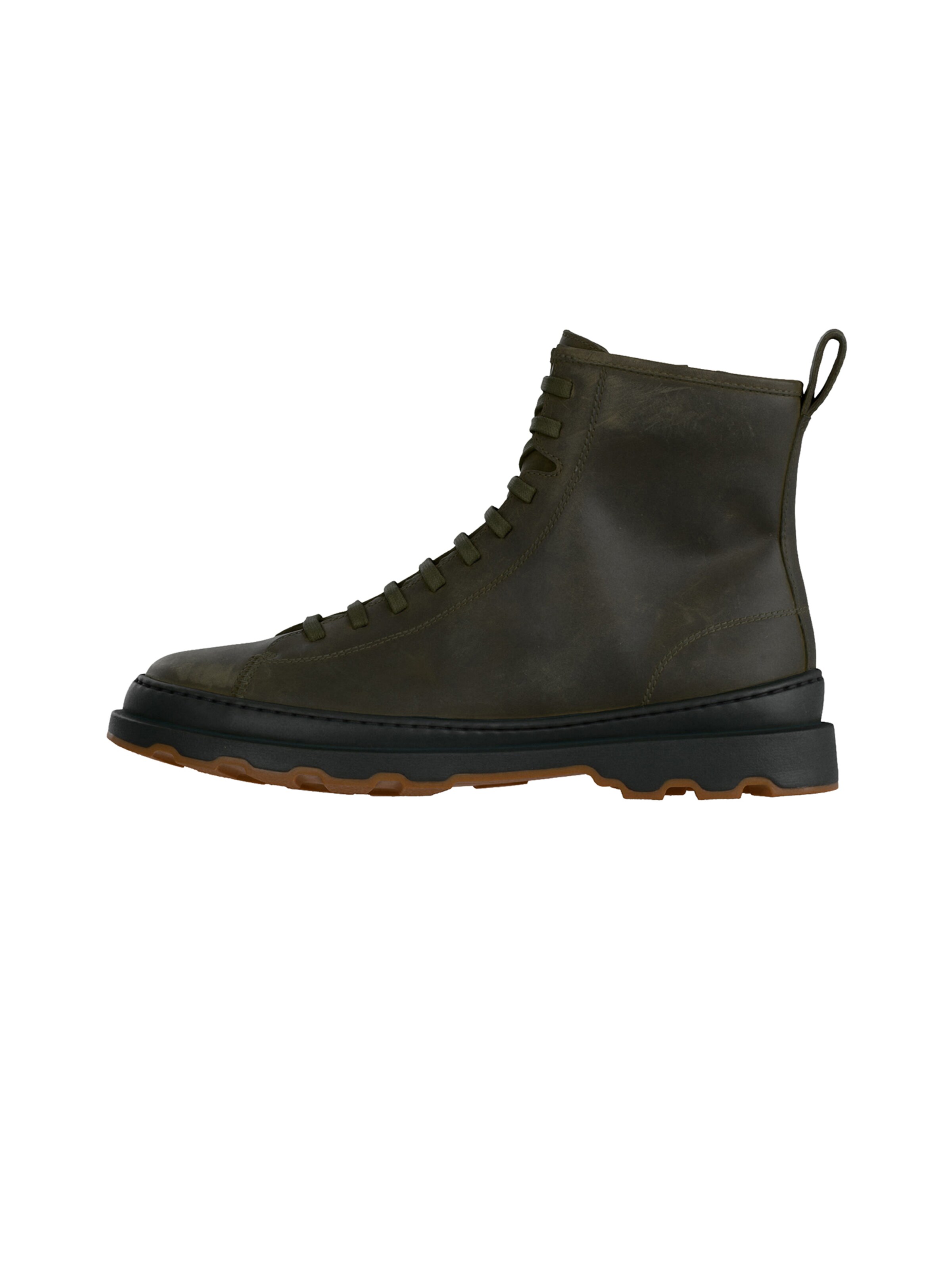 CAMPER Lace-Up Boots 'Brutus+' in Green: front