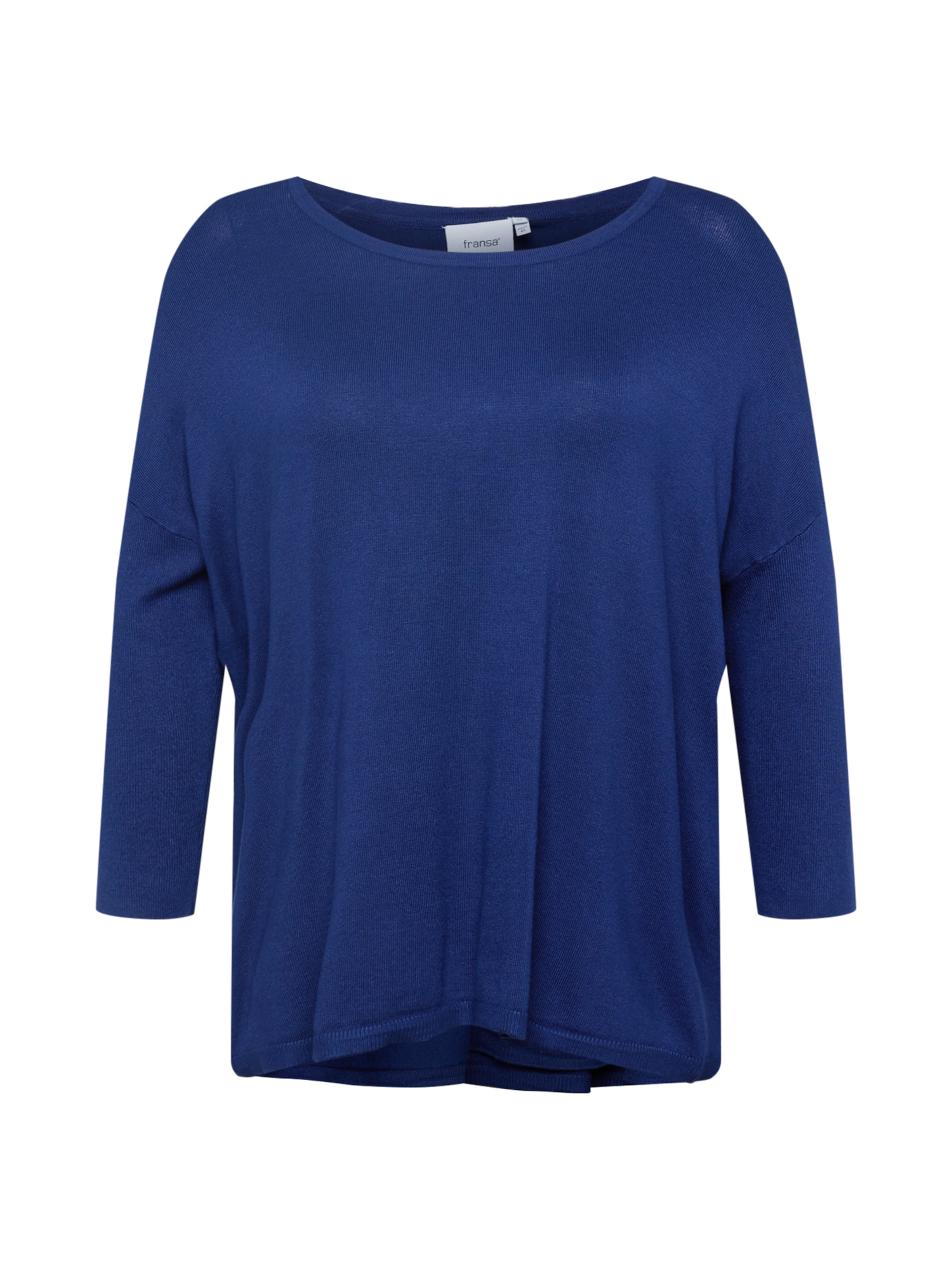 Fransa Curve Pullover 'BLUME' in Blau: Vorderseite