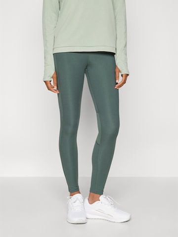 NIKE - Skinny Calças de desporto 'Epic Fast' em verde: frente