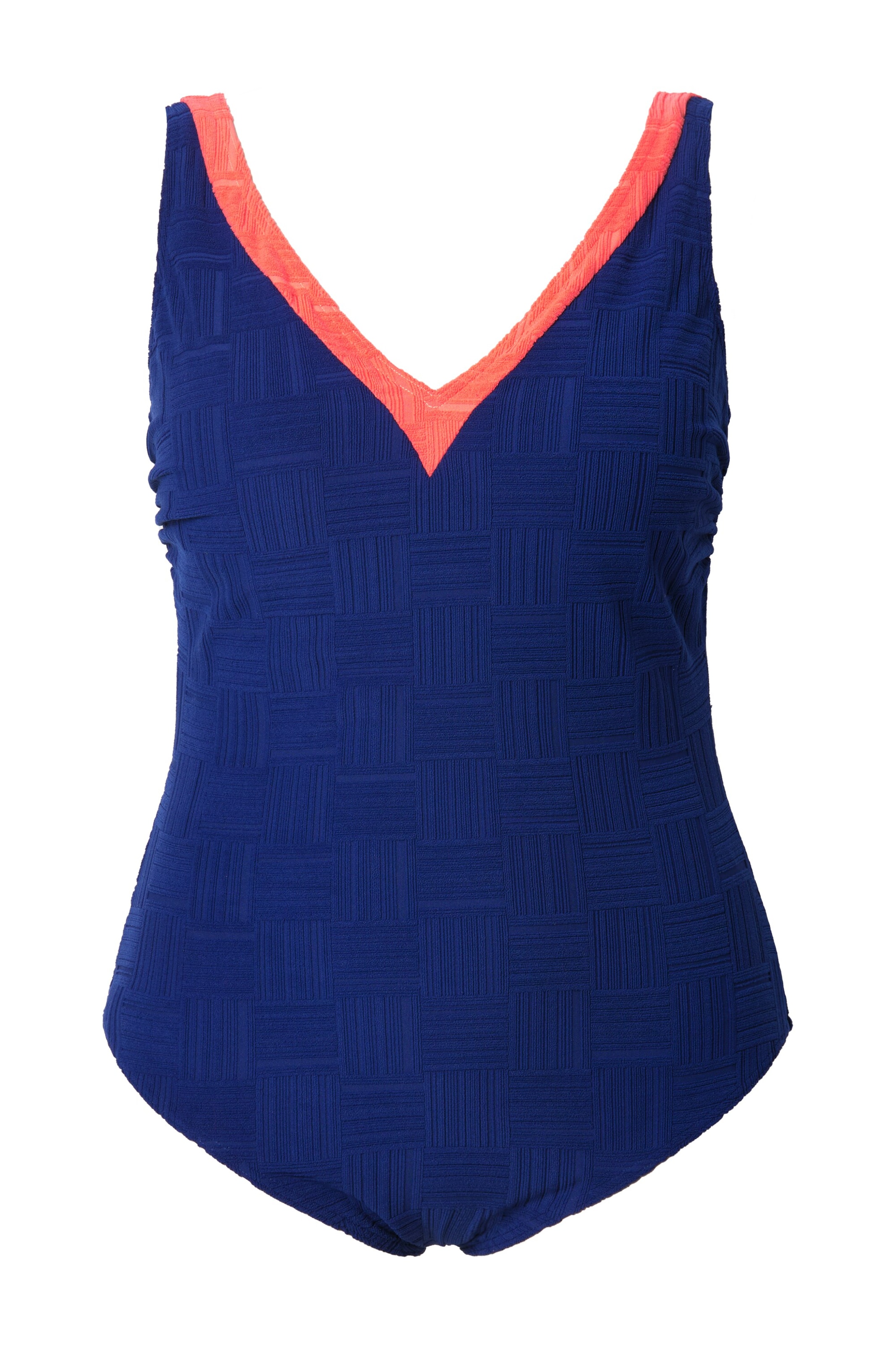 Ulla Popken Badpak &#x27;Alice&#x27; in Blauw: voorkant