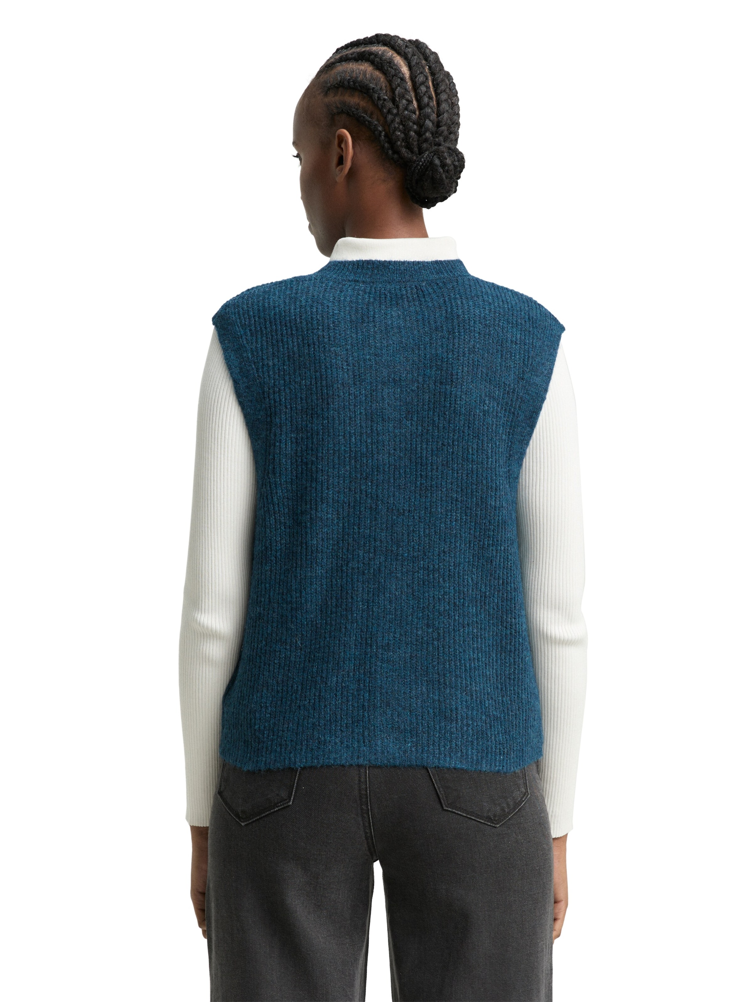 TOM TAILOR DENIM Strickjacke in Blau