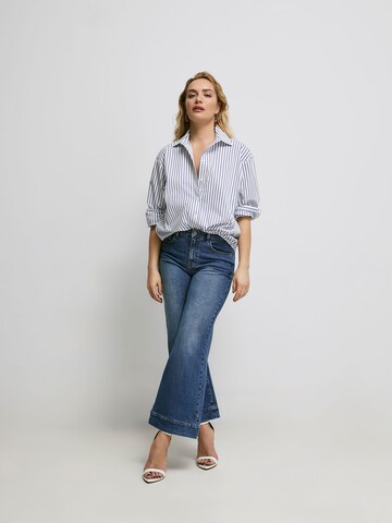 ABOUT YOU x Iconic by Tatiana Kucharova Blouse 'Paula' in Blue