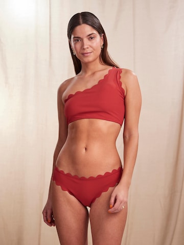 PIECES Bikinihose 'BOSSA' in Rot