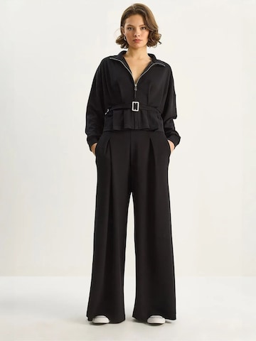 Bianco Lucci Hausanzug 'Zweiteiliges Set'‌‌‌‌‌‌‌ in Schwarz: Vorderseite
