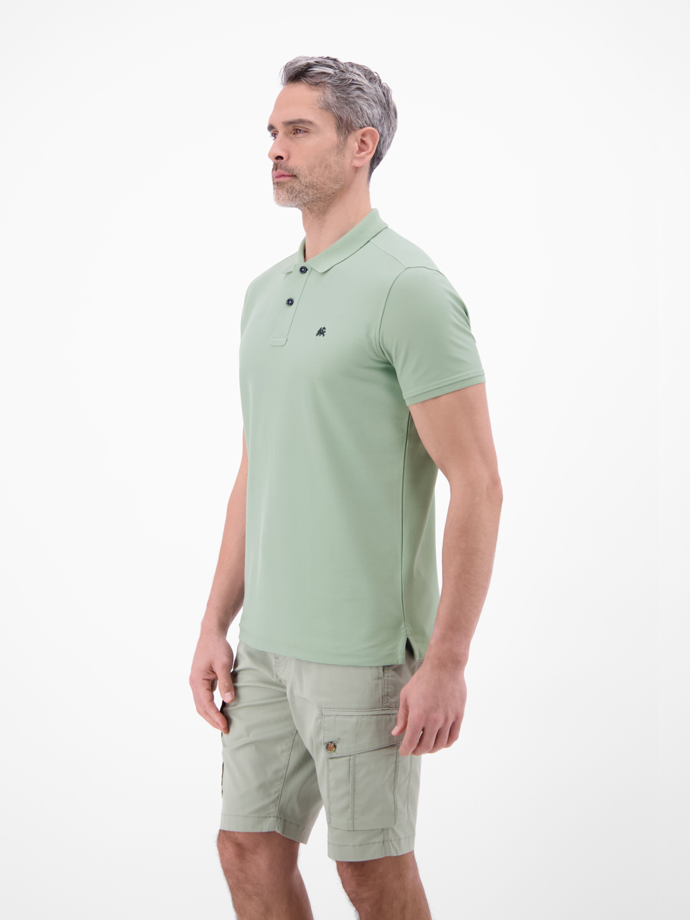 LERROS Poloshirt, COOL & DRY und Logo-Stitch in Grün