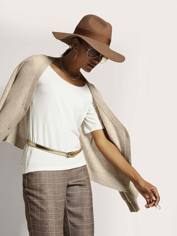 MADELEINE Gebreid vest in Bruin