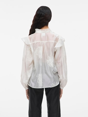 Chemisier ROUGE EDIT en blanc