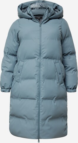 Vero Moda Curve Wintermantel 'NOE' in Blauw: voorkant