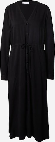 Robe-chemise 'NIOLA' minimum en noir : devant