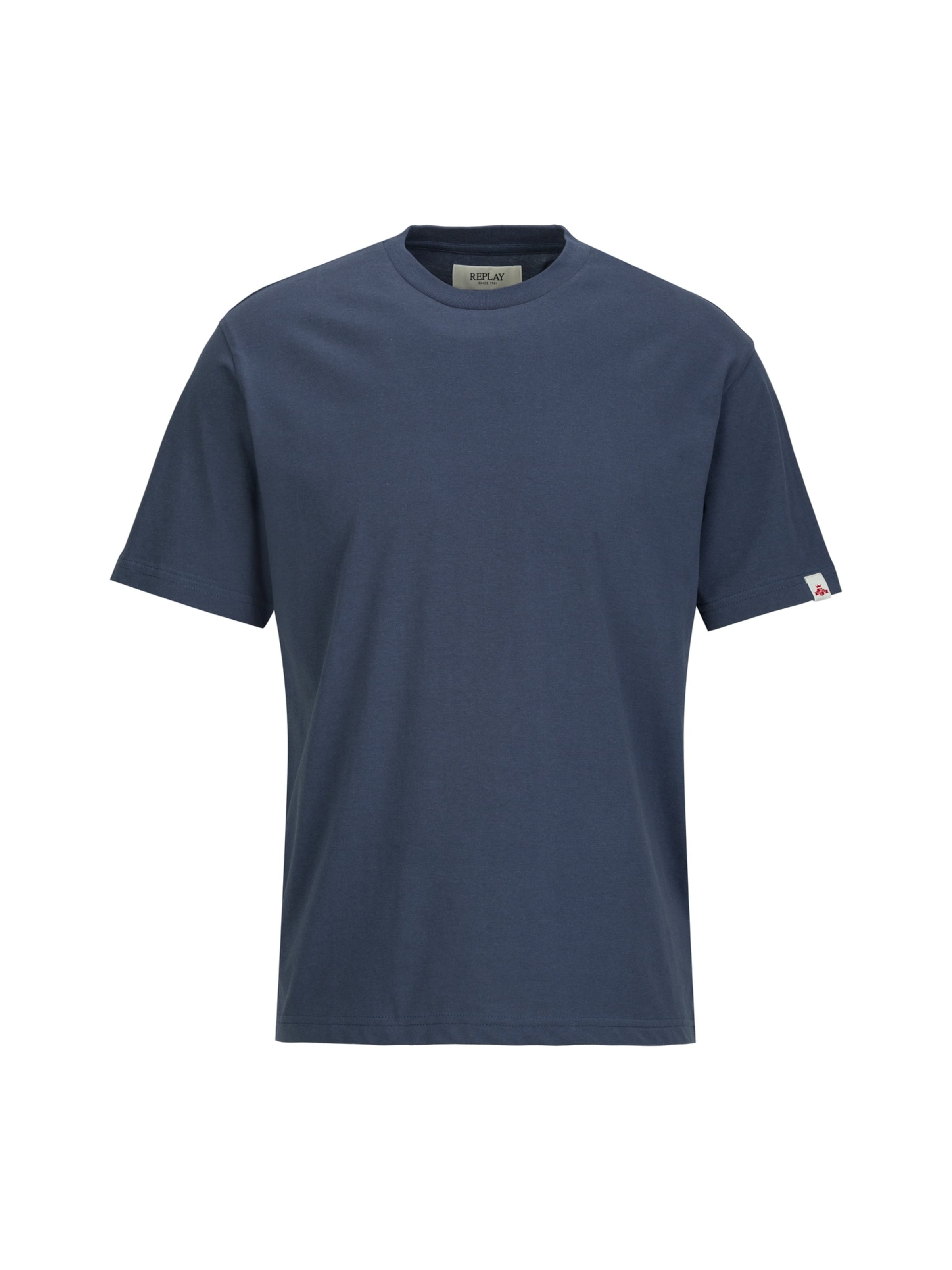 REPLAY Shirt 'JERSEY' in Blue: front