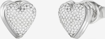 GUESS Náušnice – stříbrná: přední strana