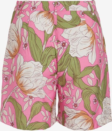 VILA Regular Pleat-front trousers 'NICKA' in Pink