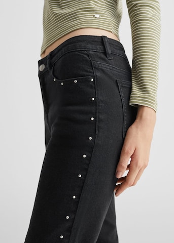 MANGO TEEN Flared Jeans 'Tachas' in Zwart