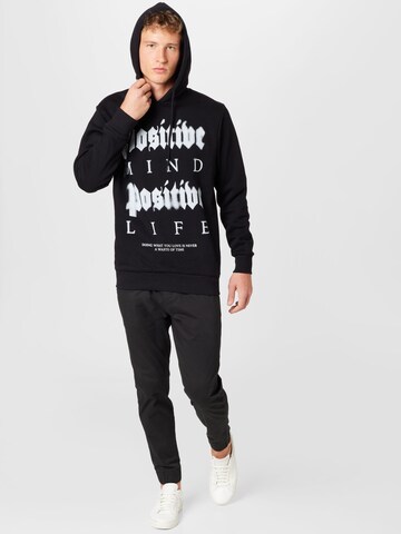 JACK & JONES Sweatshirt 'POSITIVE' in Zwart