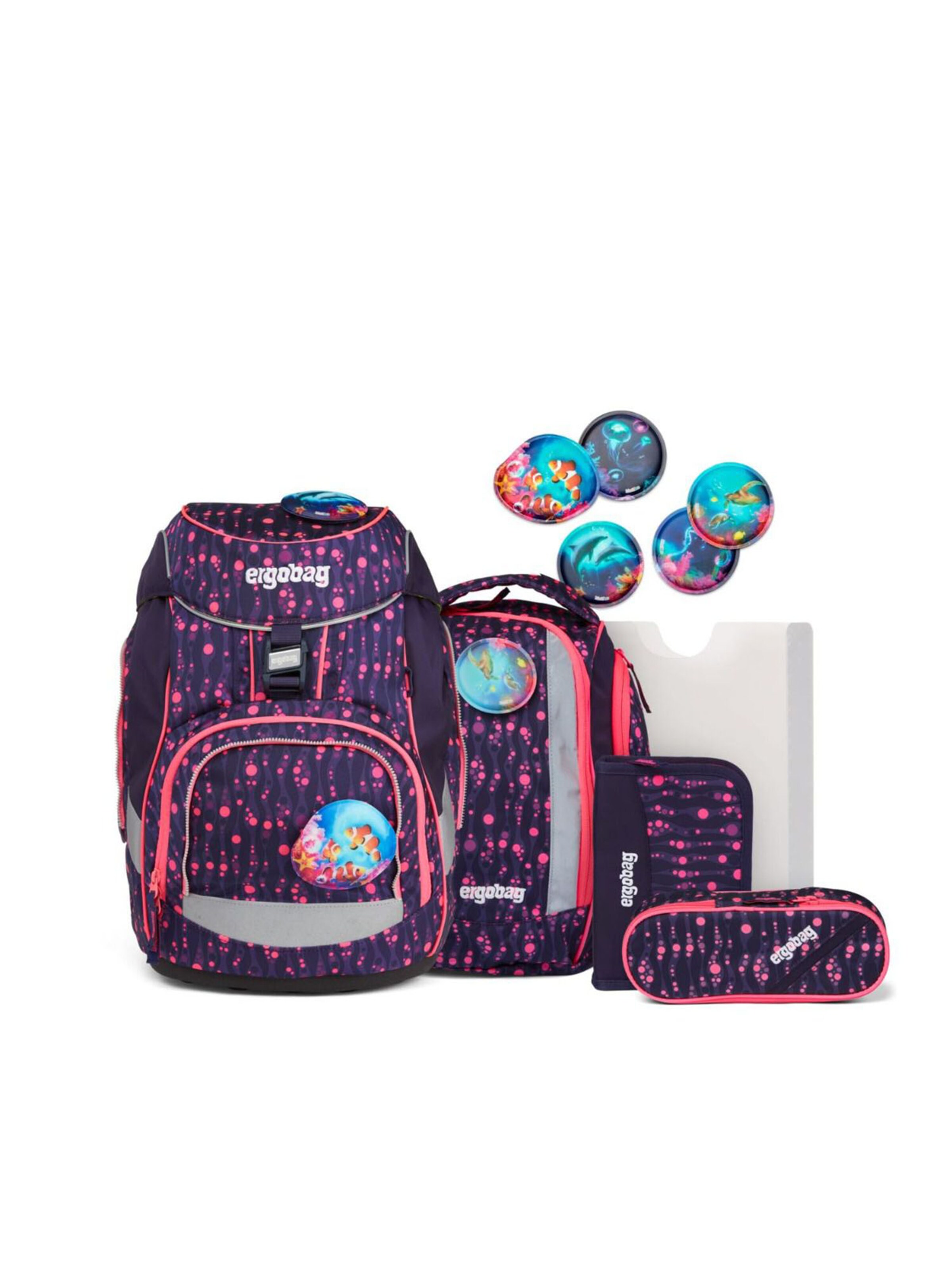 ergobag Backpack 'Pack Schulrucksack Set' in Blue: front