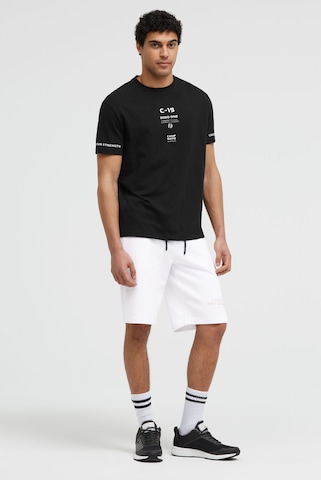 CAMP DAVID Regular Sweatshorts mit Label Print in Weiß
