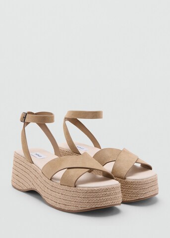 MANGO TEEN Strap Sandals 'Mara' in Brown