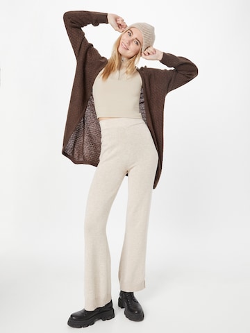 ICHI Knit Cardigan in Brown