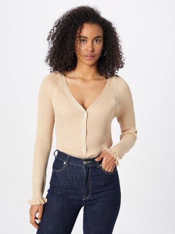 VILA Knit cardigan in Beige: front