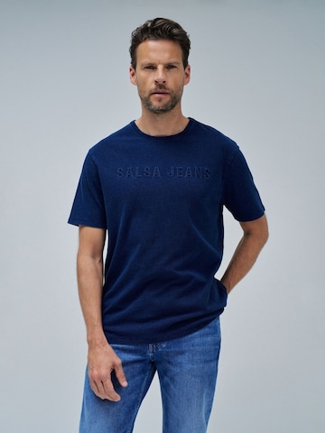Salsa Jeans Shirt in Blauw: voorkant