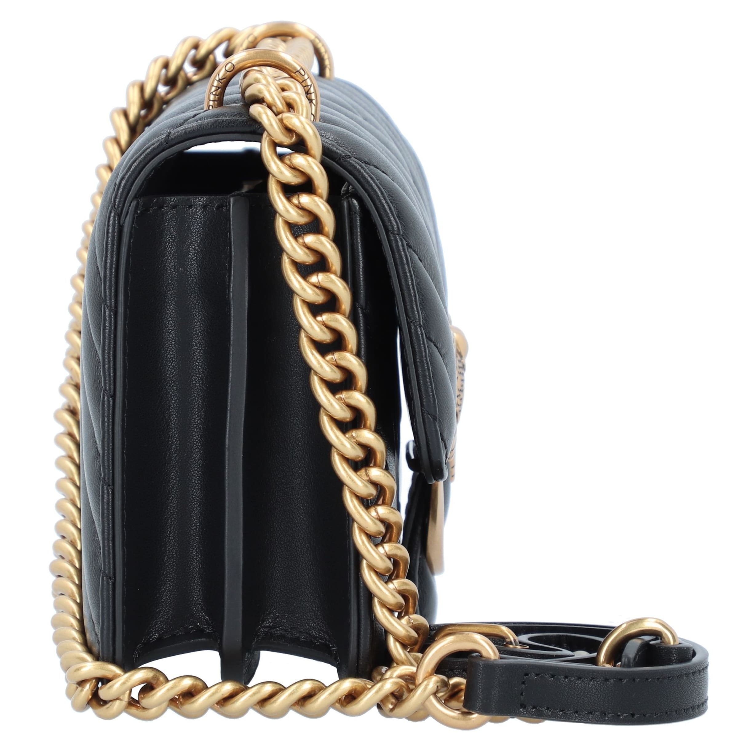 PINKO - Mala de ombro 'Love One' em preto